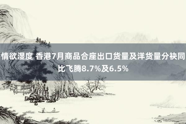 情欲湿度 香港7月商品合座出口货量及洋货量分袂同比飞腾8.7%及6.5%