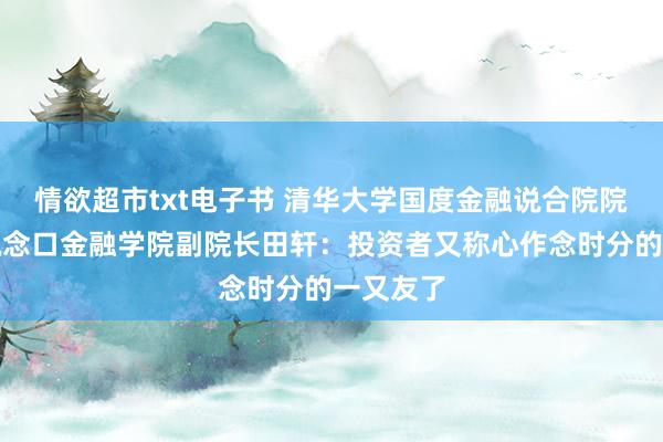 情欲超市txt电子书 清华大学国度金融说合院院长、五说念口金融学院副院长田轩：投资者又称心作念时分的一又友了