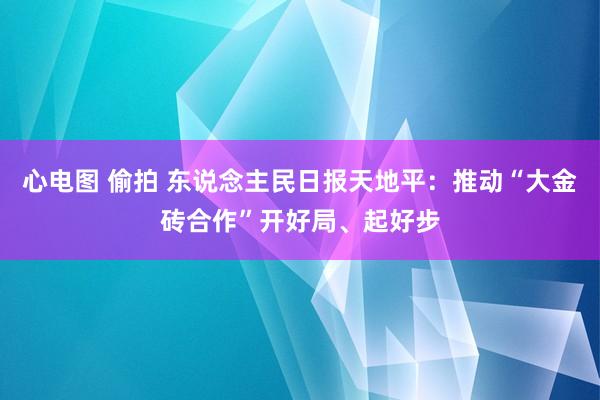 心电图 偷拍 东说念主民日报天地平：推动“大金砖合作”开好局、起好步