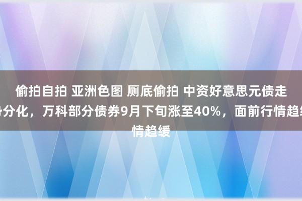 偷拍自拍 亚洲色图 厕底偷拍 中资好意思元债走势分化，万科部分债券9月下旬涨至40%，面前行情趋缓