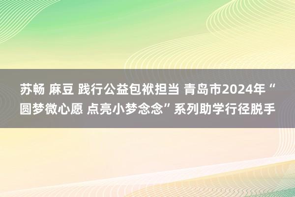 苏畅 麻豆 践行公益包袱担当 青岛市2024年“圆梦微心愿 点亮小梦念念”系列助学行径脱手