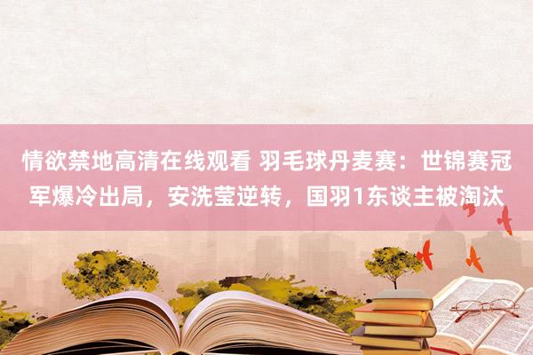 情欲禁地高清在线观看 羽毛球丹麦赛：世锦赛冠军爆冷出局，安洗莹逆转，国羽1东谈主被淘汰