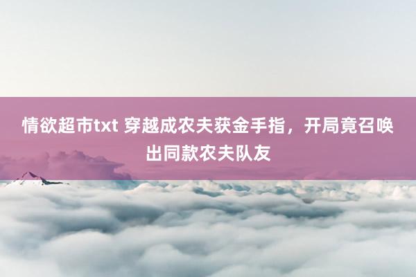 情欲超市txt 穿越成农夫获金手指，开局竟召唤出同款农夫队友